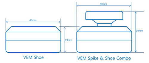 VEM Spike &amp; Shoe &#039;Combo&#039;, set / 앰프 및 스피커 용 스파이크 &amp; 스피커 슈즈