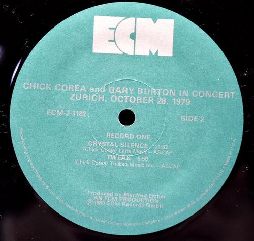 Chick Corea And Gary Burton [칙 코리아, 게리 버튼] – In Concert, Zürich, October 28, 1979 - 중고 수입 오리지널 아날로그 2LP
