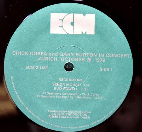Chick Corea And Gary Burton [칙 코리아, 게리 버튼] – In Concert, Zürich, October 28, 1979 - 중고 수입 오리지널 아날로그 2LP