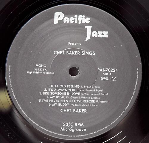 Chet Baker [쳇 베이커] - Chet Baker Sings - 중고 수입 오리지널 아날로그 LP