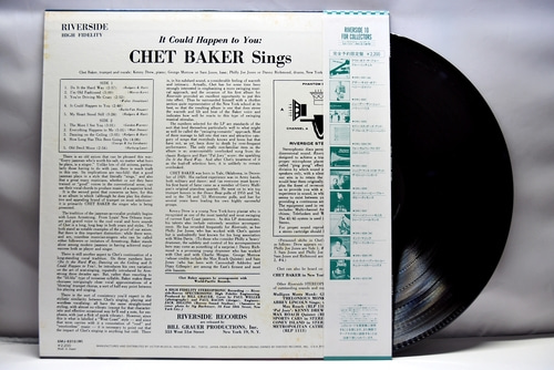 Chet Baker [쳇 베이커] - It Could Happen To You - Chet Baker Sings - 중고 수입 오리지널 아날로그 LP