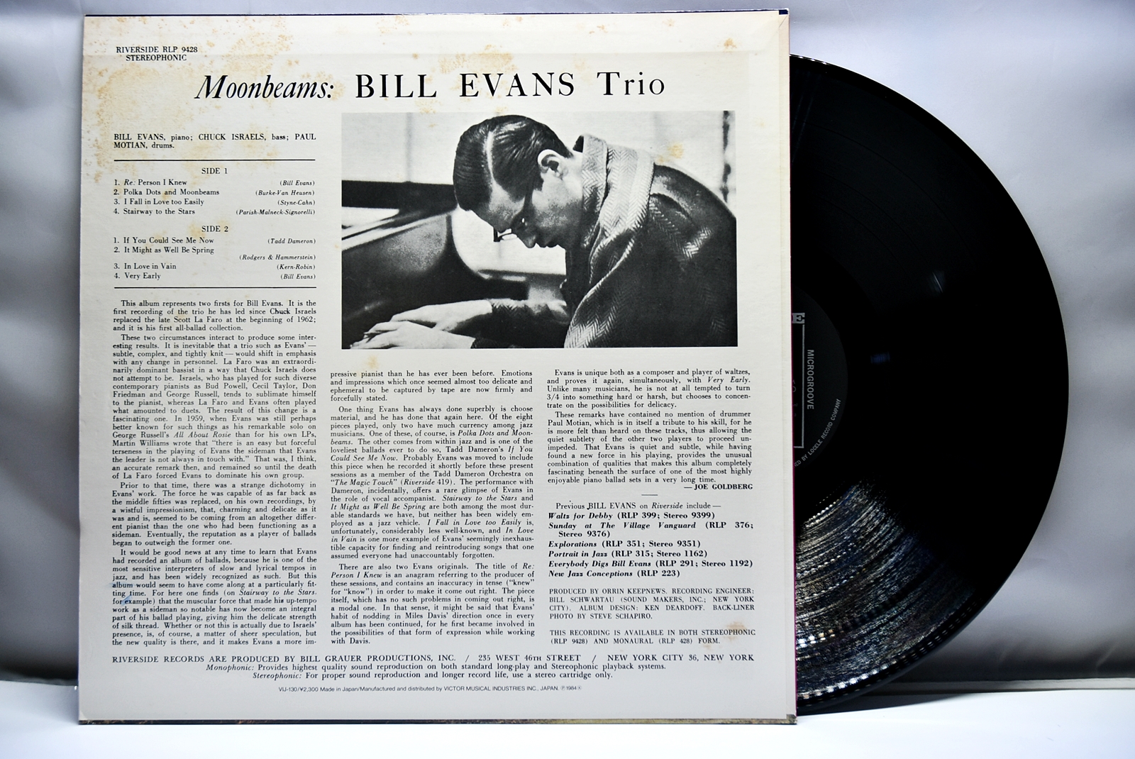 The Bill Evans Trio [빌 에반스] – Moon Beams - 중고 수입 오리지널 아날로그 LP